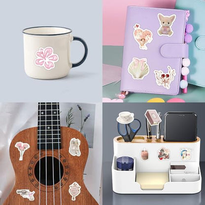 120Pcs Coquette Stickers for Girls.Waterproof Cartoon Cute Decals for Water Bottles Laptop Notebook Phone Guitar Scrapbook.Aesthetic Stickers Gifts for Women Teens Adults. - color: 120 - Coquette Aesthetics