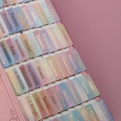UPAFEXXI-Laminated Bible Tabs with Book Summaries(Rainbow) - color: Summaries Rainbow