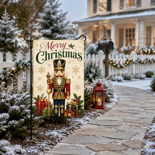 Louise Maelys Christmas Nutcracker Garden Yard Flag 12x18 Inch - color: Multi-3