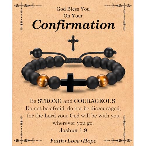 EFVISD Cross Bracelet Gifts for Boys Girls Christian Religious Gifts - color: Confirmation -Boys