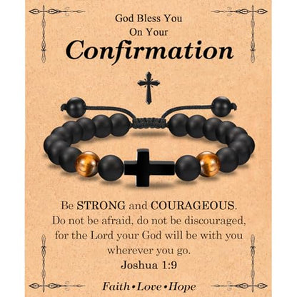EFVISD Cross Bracelet Gifts for Boys Girls Christian Religious Gifts - color: Confirmation -Boys