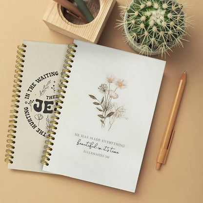 Bible Journal for Women, Prayer Journal with Lined Pages, Hardcover - color: Ecclesiastes 3:11