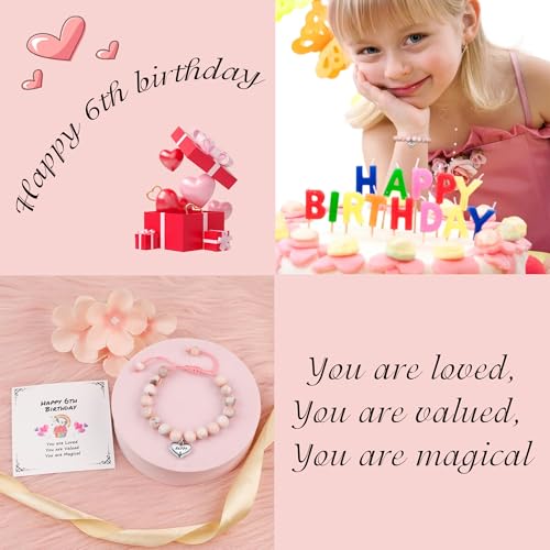 Sereney Birthday Gifts for Girls, 1-16 Year Old Girl Birthday Bracelet Gift - style: 6th Bday
