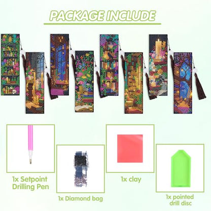 Dark Academia Diamond Art Bookmarks, Diamond Painting Book Marks for Adults - style: Dark Academia