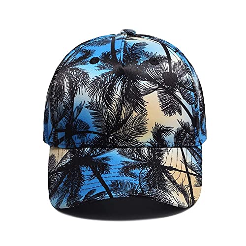 Quanhaigou Baseball Cap Dad Hat Adjustable Fashion Hats for Men Women Polo Trucker Unisex Style Headwear - color: Blue Tree