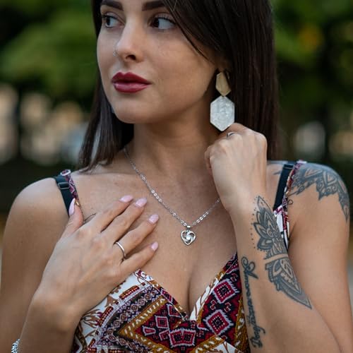 SERASAR Premium Necklace Women| 316L Stainless-Steel | 18 Carat - color: Silver, style: Emotion