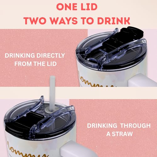 Gifts for New Mom, Push Presents for New Mom Tumbler 40oz with Handle and Straw, Birthday Gifts for Expecting Moms, Mommy To Be, Pregnancy Moms, 1st Time Mommy - color: New Mom