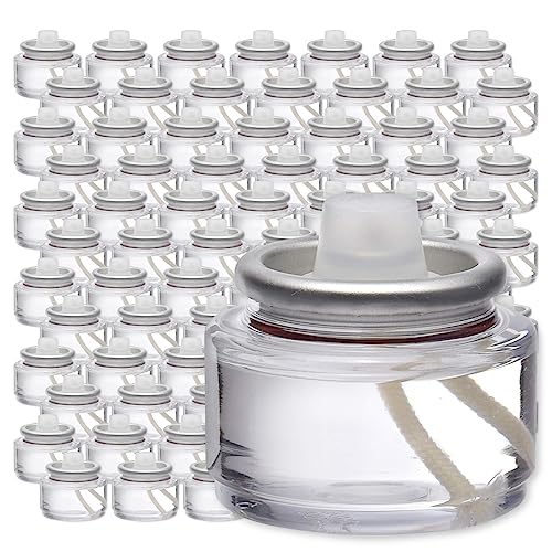 Hollowick Disposable Liquid Candles, 8 Hour, for Use in Glass Votive Tealight Lamp Holders, Restaurant Wedding Table Top Lights, Child Resistant Closures, 90 Pieces, Clear Fuel Oil HD8-90 - color: 8 Hour Burn Time