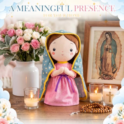 Seenelling 13.7 Inch Our Lady of Guadalupe Plush Mary Stuffed Doll