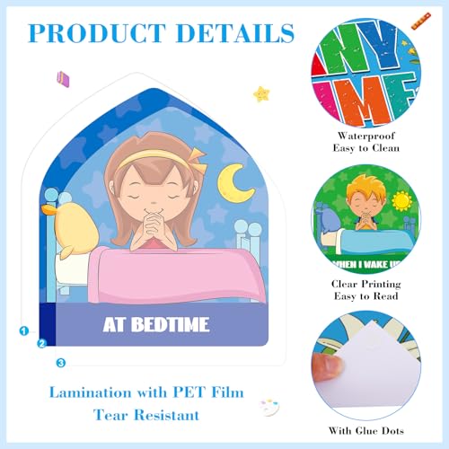 FaCraft When Should I Pray Sunday School Decorations for Classroom Religious Prayer Cutouts Posters Prayer Board Supplies Back to School Christian Bulletin Board Sets for Bible Church Wall Decor
