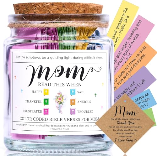 Bible Verse Jar for Mom – 92 Faith Scriptures - color: Bible For Mom