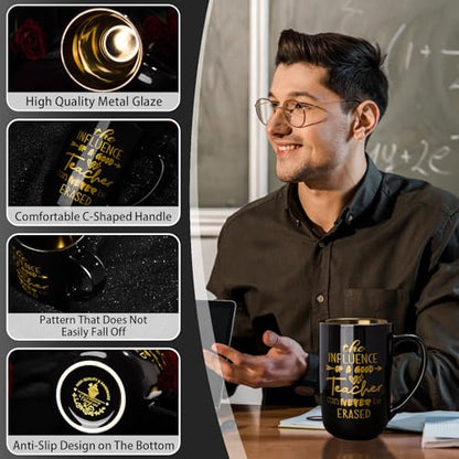 Teacher Gifts, Teacher Appreciation Gift Set 18oz Coffee Mug - color: Teacher-Black