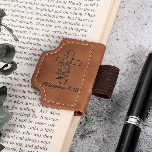 Book Accessories for Reading Lovers, Easter Basket Stuffers Bible Bookmark for Women, Baptism Gifts for Girl Boys, Christian Leather Magnetic Book Marks Religious Confirmation Communion