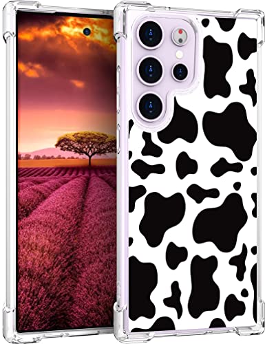for Samsung Galaxy S23 Ultra Case - Black Cow Print - color: Black Cow Print, size: Galaxy S23 Ultra