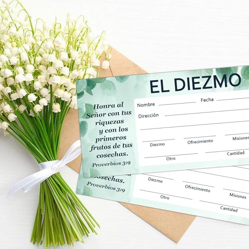 Spanish Tithes and Offering Envelopes for Church, 6.3 x 3.2 Inch Spanish Cash Envelopes for Tithes and Offerings,200 Counts in Total (Pack of 2) - size: 6.3 x 3.2 inches (Pack of 2)