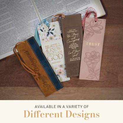 Christian Art Gifts Faux Leather Bookmark for Women: Everything Beautiful - color: Forest Green/Everything Beautiful