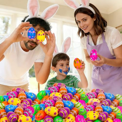 36 PCS 3.1" Plastic Printed Easter Eggs Bulk, Bright Colorful Fillable Empty Easter Eggs Bulks for Egg Hunt, Kids Easter Basket Stuffers Fillers Classroom Prizes Rewards Party Favors for Boys Girls - style: 36 PCS 3.1" Printed Easter Eggs