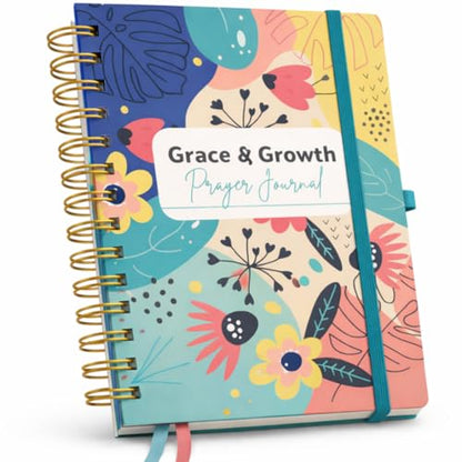 EFFETA Prayer Journal for Women – 52-Week Christian Devotional & Bible Study with Scripture Prompts | Hardcover Gold Spiral, Pen Holder & Ribbon Bookmark | Thoughtful Gift for Christian Women