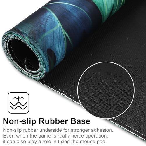 XXL Gaming Mouse Pad 35.4x15.7 Professional Large Mouse Pad & Computer Game Mouse Mat-90x40 Greenleaf - color: Greenleaf, size: 35.4L x 15.7W inches