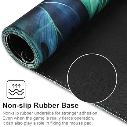 XXL Gaming Mouse Pad 35.4x15.7 Professional Large Mouse Pad & Computer Game Mouse Mat-90x40 Greenleaf - color: Greenleaf, size: 35.4L x 15.7W inches
