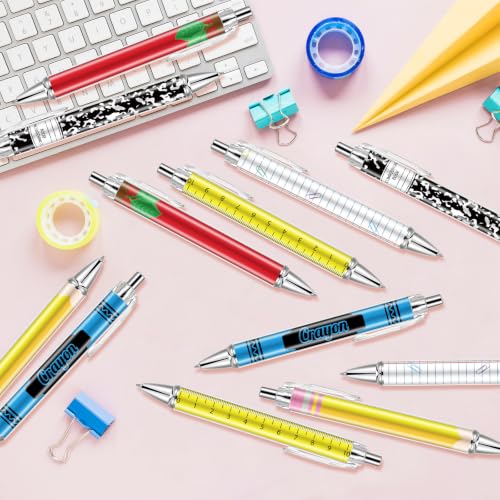 30 Pcs Teachers Pens Bulk Back to School Gifts Cute Retractable Ballpoint Pens Black Ink Writing Pen First Day of School Gift for Classmates Coworker Staff Office Supplies - style: School
