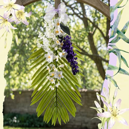 Cinnvoice Palm Sunday Wreath Artificial Front Door Wreath - style: Palm Sunday