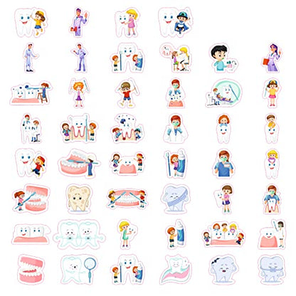 100Pcs Dental Stickers, Dentist for Dental Office, Dentary Office Supplies, Dentary Gifts - color: Dental Stickers