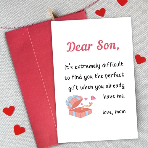 Humorous Birthday Card for Son, Gag Birthday Gift from Mom, Funny Bday Card for grown up son, Graduation Card, Celebration Card - color: 3-23