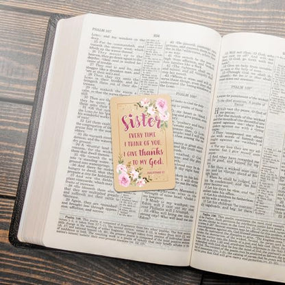 Logos Trading Post Sister, Phil 1:3 Wallet Scripture Cards, Pack of 12 - color: Sister