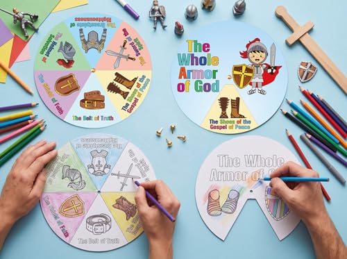 Maqiauly 32 Sets Christian Armor of God Craft Kit VBS Christian Supplies