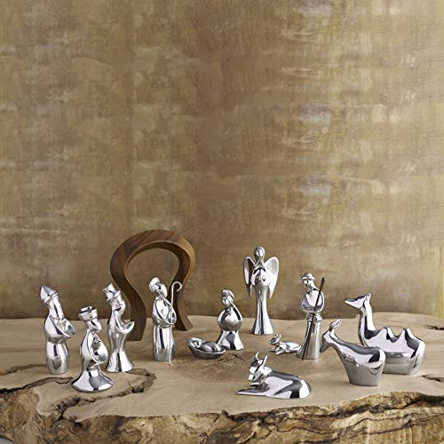 nambe Miniature Nativity Shepard and Lamb - style: Shepherd & Lamb