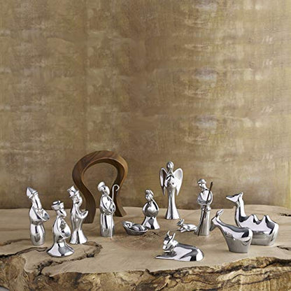 nambe Miniature Nativity Shepard and Lamb - style: Shepherd & Lamb