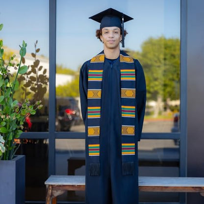 Endea Graduation Premium Adult Kente Stole - Sash with Tassel Ends Unisex