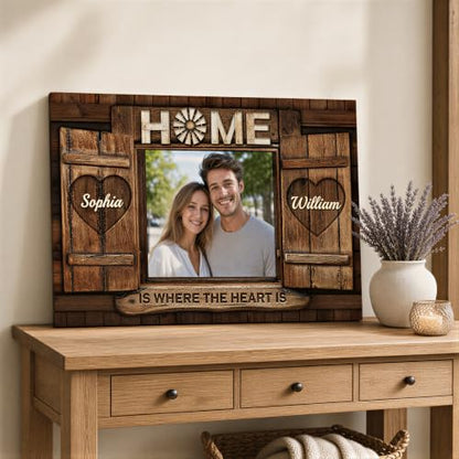 Ipplee Custom Canvas Prints with Your Photos, Romantic Wall Art for Couple - color: Design03