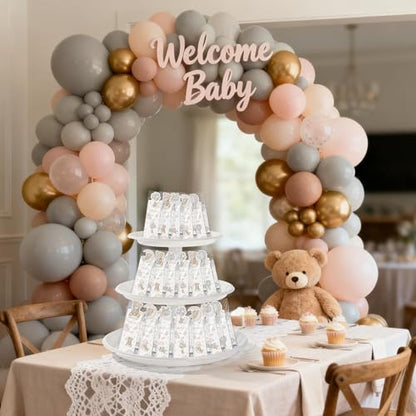30 Sets Baby Shower Gifts Pens in Bulk for Guests Blue Bear Party Favors Retractable Ballpoint Pen with Bookmarks Black Ink Gender Reveal Souvenirs Prizes Gifts Supplies - style: Blue Bear