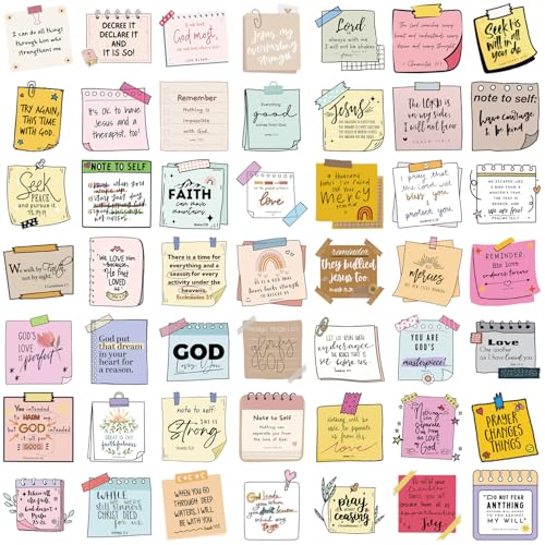 Inspirational Bible Sticker Motivational Jesus Decal for Water Bottle 50PCS