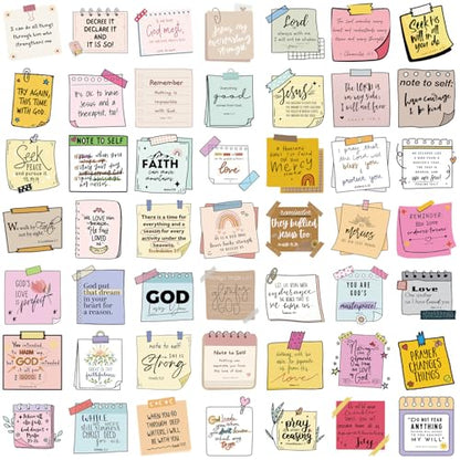 Inspirational Bible Sticker Motivational Jesus Decal for Water Bottle 50PCS