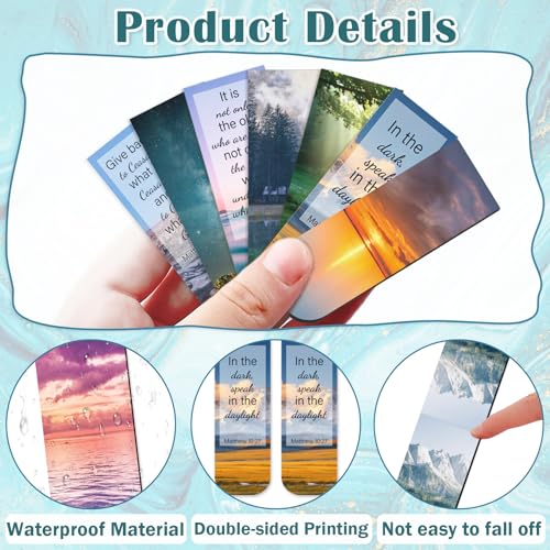 Bible Magnetic Bookmarks Christian Scenery Magnet Bookmark Clips - color: 100-bible & Without Bible