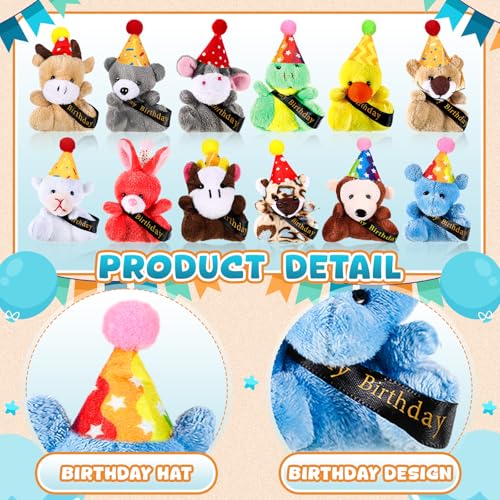 Seenelling 96 Pcs Happy Birthday Party Gift for Student Stuffed Animal