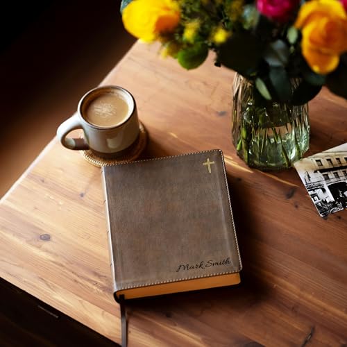 Personalized NIV Journaling Bible | New International Version | Custom Engraved Name | Easy-to-read Study Bible | Christian Gift for Men, Women, and Kids - style: Engraved Name