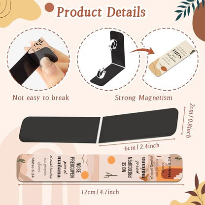 Haooryx Bible Verse Magnetic Bookmarks 48Pcs Motivational Book Markers - style: Spanish