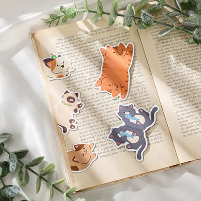 Cats Magnetic Bookmarks Gifts - 8 Pcs Cute Pet Animals Bookmark - style: Cats
