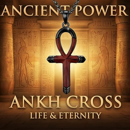 Cross Necklace for Men 925 Sterling Silver Cross Ebony Wooden Ankh Raven Praying Hands Crucifix Amulet Religious Jewelry Gifts for Men Women - color: Cross13
