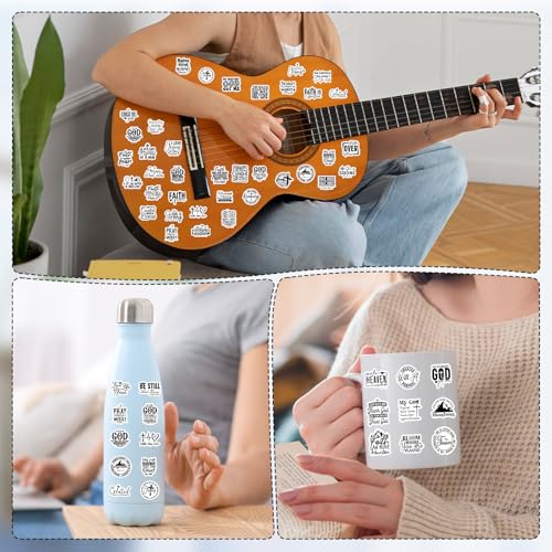 100 Pcs Christian Bible Verse Scripture Stickers for Women - style: Christian Bible Verse