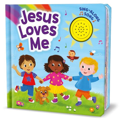 Jesus Loves Me | Christian Sound Book for Babies & Toddlers | 1-Button Board Book with Music, Printed Lyrics & Sing-Along Fun | Faith-Based Gift for Ages 1+