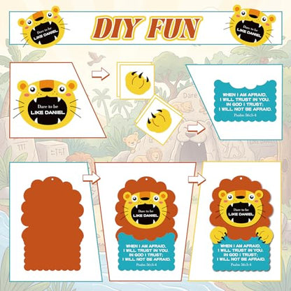 12 Pack Dare to Be Daniel Sign Kit VBS Crafts for Kids Religious Craft Set