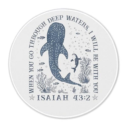 Trendy Whale Shark Christian Mouse Pad 7.9x7.9 Inch, When You Go Through Deep Waters I Will Be with You Isaiah 43:2 Mouse Pads, Blue Bible Verse for Desk, Religious Office Supplies Desk Accessories - color: Cute Sloth 30