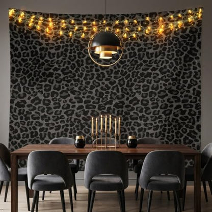 Erosebridal African Cheetah Tapestry For Bedroom Aesthetic,Leopard Print Tapestry 59x82,Grey Animal Skin Wall Hanging,Wildlife Wall Tapestries - color: Grey Black, size: 82.7"L x 59.1"W
