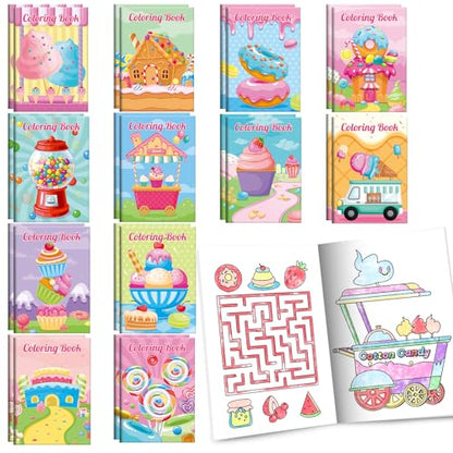 BenLouis 24 Pcs Sweet Candyland Mini Coloring Books for Kids Party Favors - style: Candyland