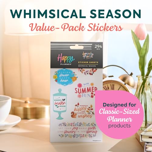 Happy Planner Classic Sticker Pack for Planners, 15 Sheets - color: Whimsical Season